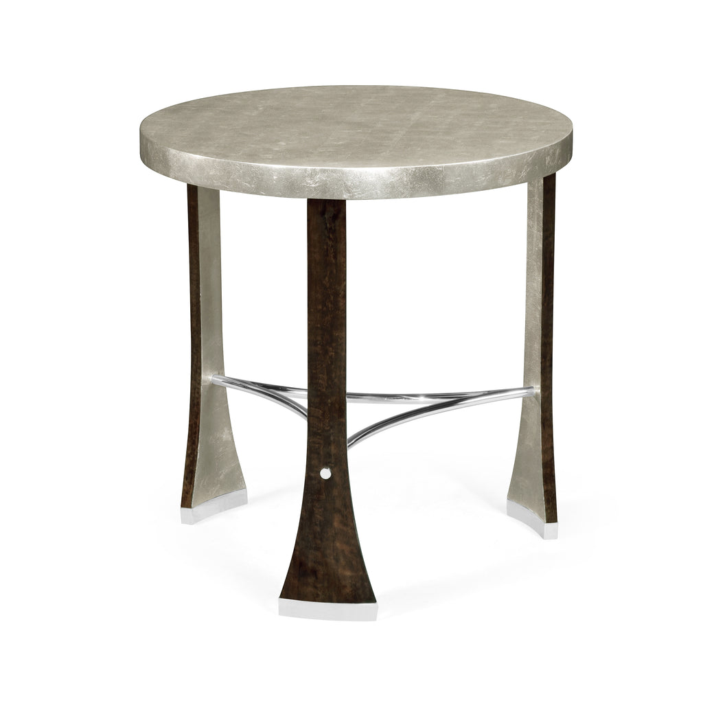 Modern Accents Black Eucalyptus Round Side Table