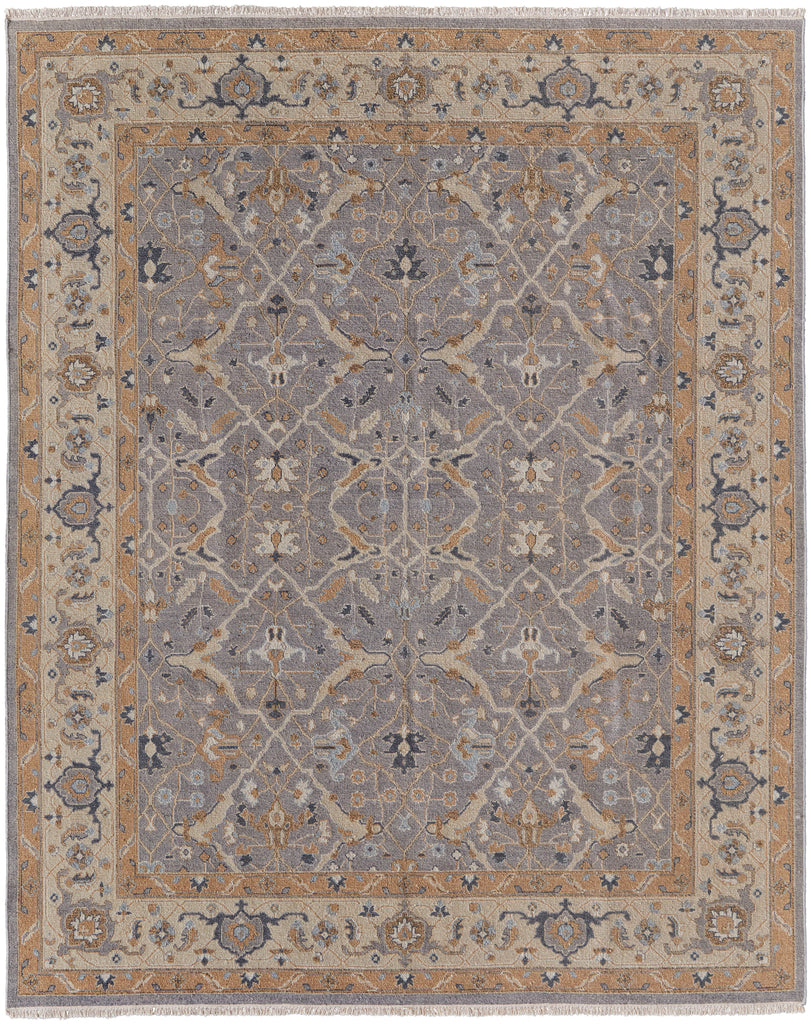 Corbitt Traditional Oriental Gray Gold Area Rug (5'6" x 8'6")