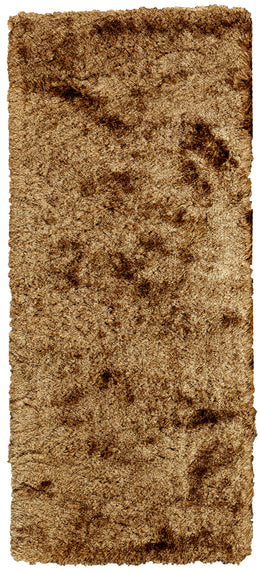 Indochine Modern Solid Brown Gold Area Rug (7'6" x 9'6")