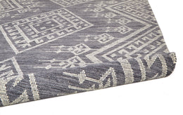 Savona Transitional Southwestern Gray Ivory Blue Area Rug (9' x 12')