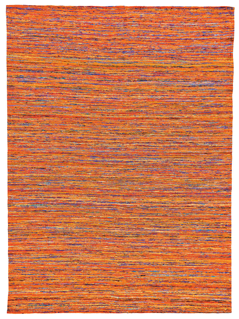 Arushi Modern Solid Orange Tan Purple Area Rug (8' x 11')