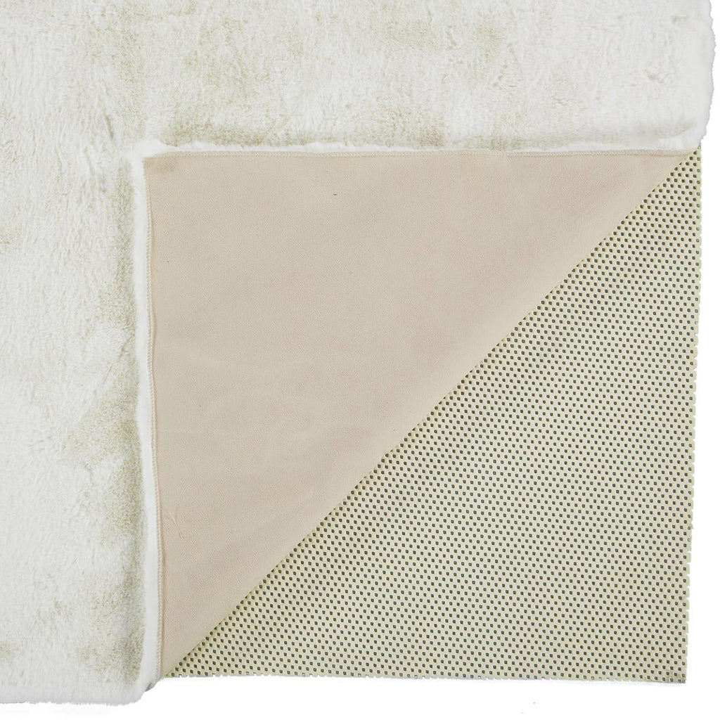 Luxe Velour Transitional Solid White Area Rug (2' x 3')