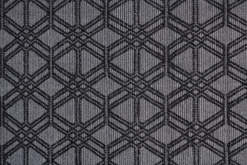 Phoenix Transitional Diamond Black Gray Area Rug (3'6" x 5'6")