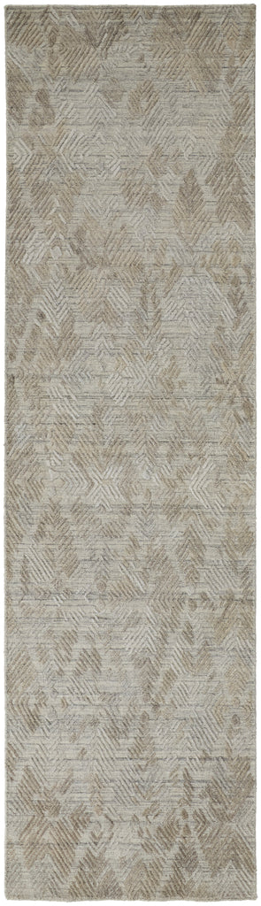 Elias Modern Abstract Gray Taupe Area Rug (2'9" x 10')