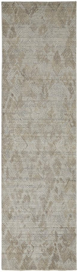 Elias Modern Abstract Gray Taupe Area Rug (3'6" x 5'6")