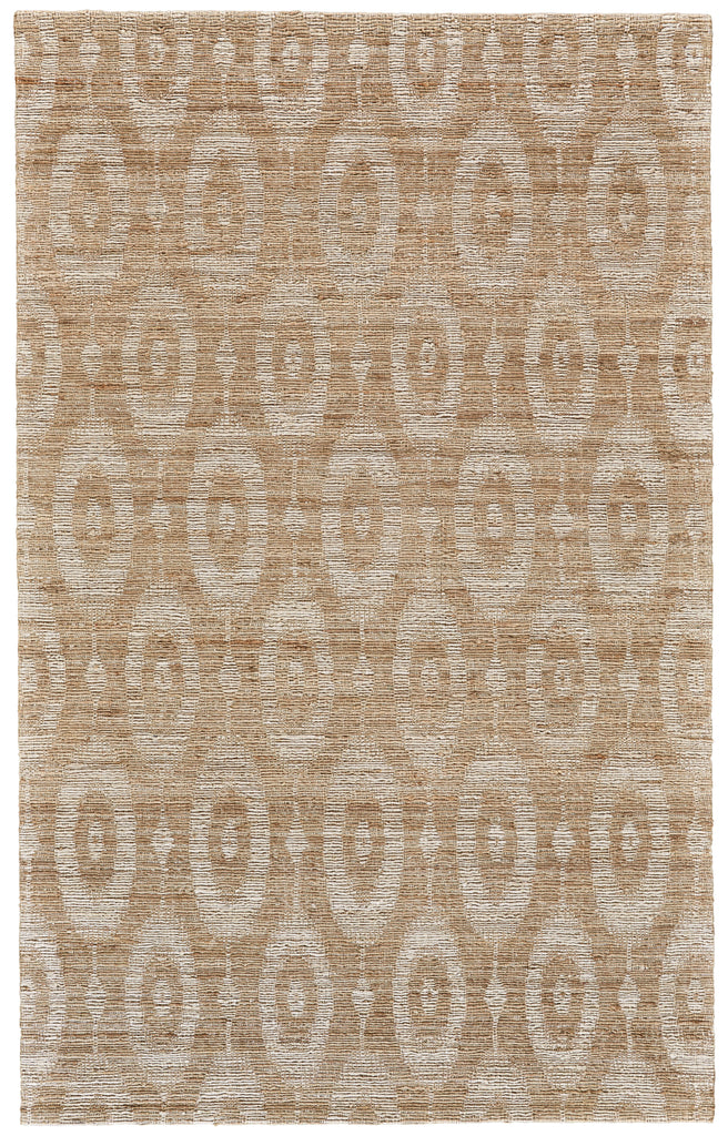 Lilliana Transitional Geometric Tan Ivory Area Rug (8' x 11')