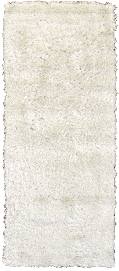 Indochine Modern Solid White Area Rug (2'6" x 6')