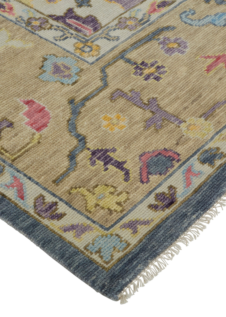 Karina Traditional Persian Gold Blue Purple Area Rug (2'6" x 8')