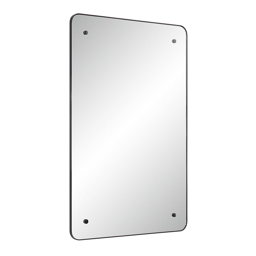 Aine 36" Tall Rectangular Mirror, Matte Black