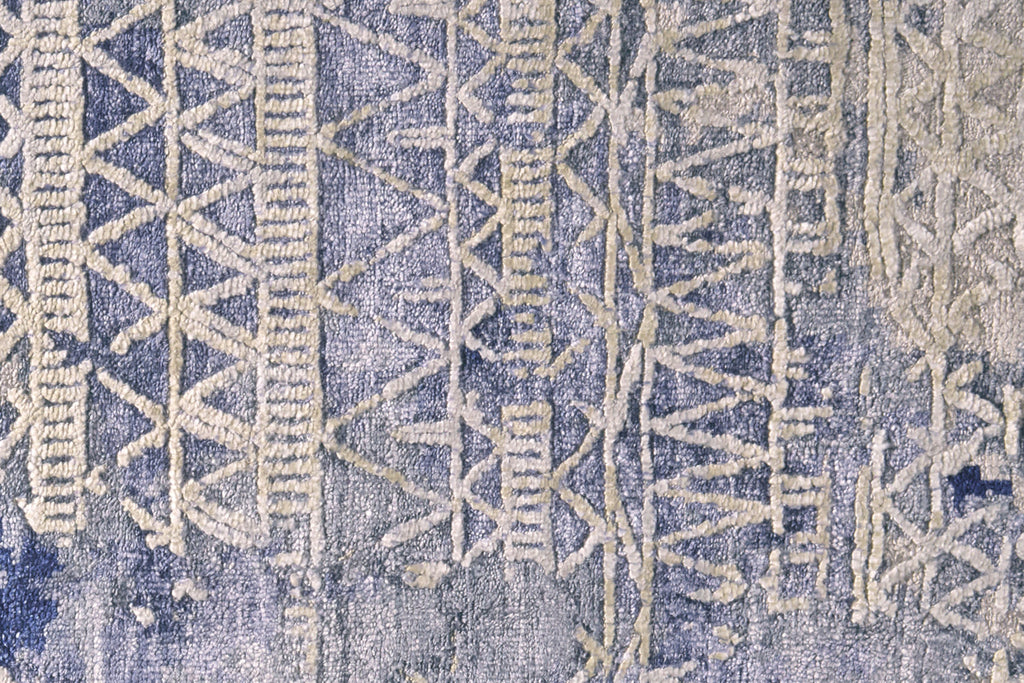 Brynn Transitional Distressed Blue Ivory Tan Area Rug (8'6" x 11'6")