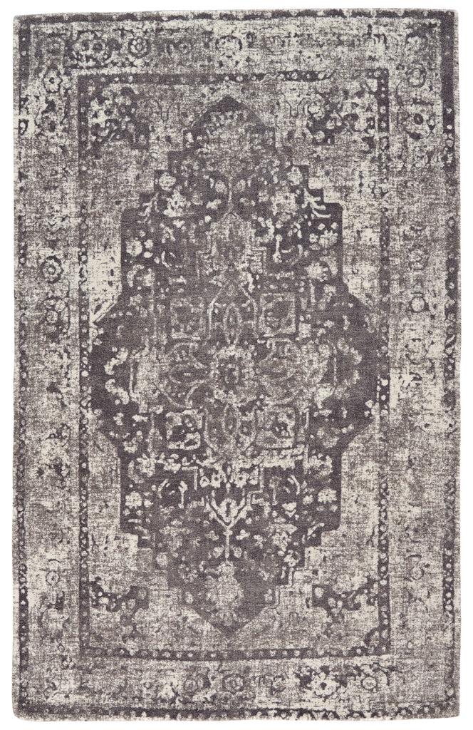 Boudreau Traditional Oriental Gray Ivory Area Rug (5' x 8')