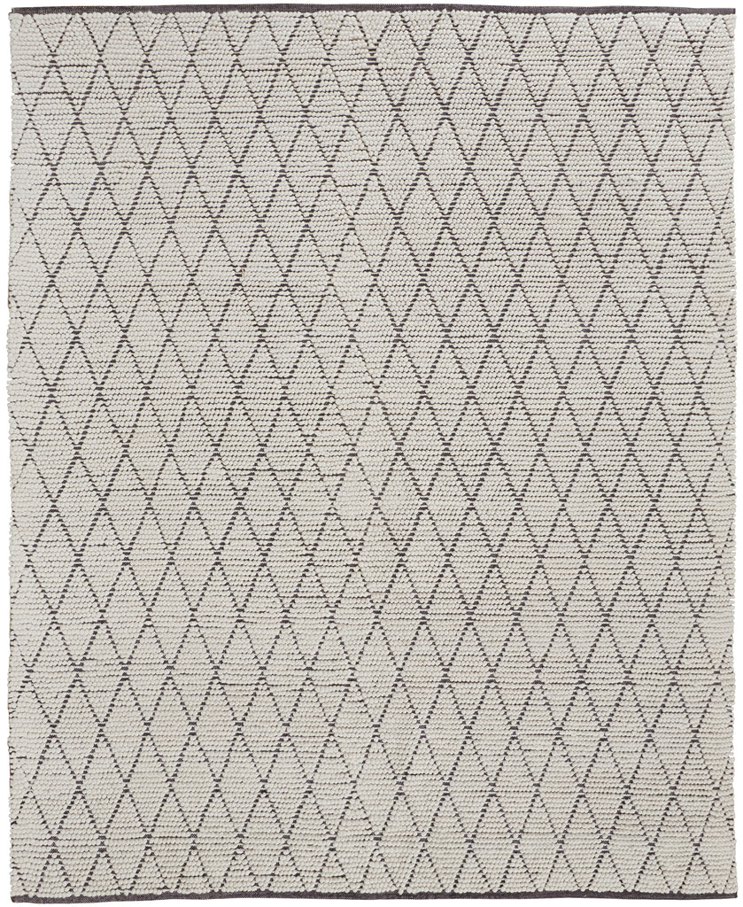 Thayer Transitional Diamond Ivory Gray Area Rug (8' x 10')