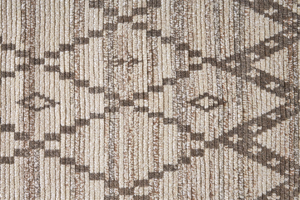 Twain Transitional Diamond Ivory Gray Taupe Area Rug (9'6" x 13'6")