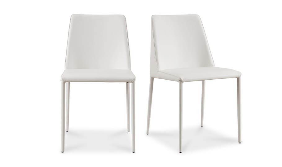 Nora Dining Chair - White, Set Of Two