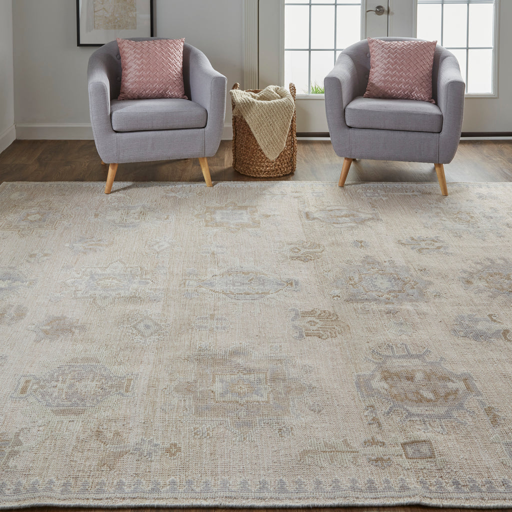 Wendover Transitional Oriental Tan Brown Area Rug (2' x 3')