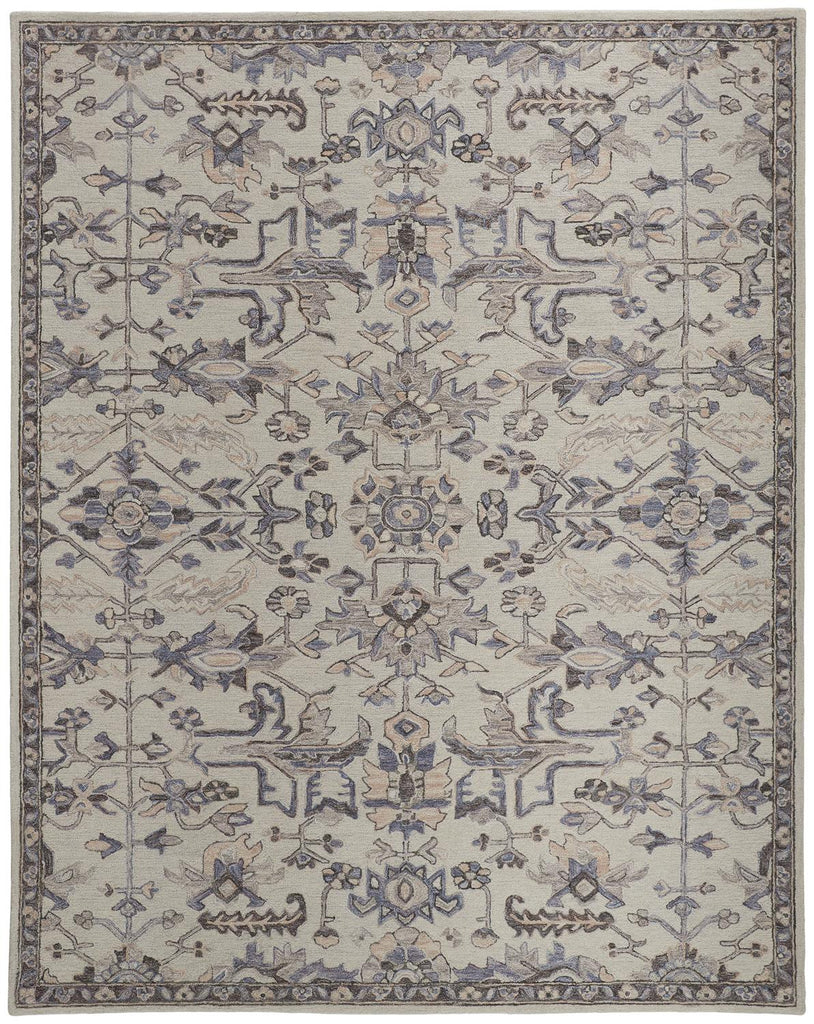 Fallon Traditional Oriental Ivory Gray Area Rug (4' x 6')