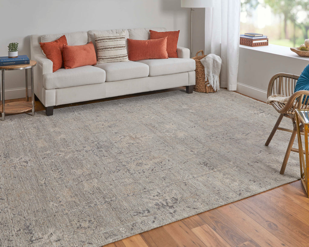 Wembley Transitional Distressed Taupe Gray Area Rug (3' x 5')