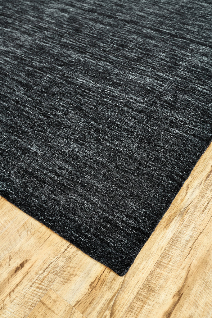 Luna Modern Solid Black Area Rug (5' x 8')