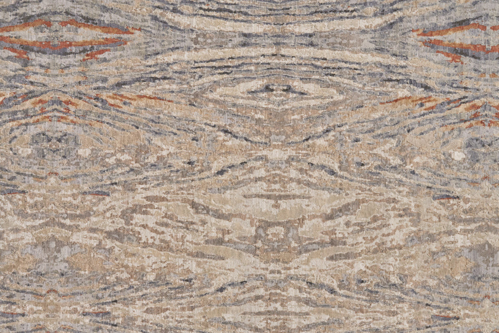 Banbury Transitional Ikat Tan Gray Taupe Area Rug (2' x 3')