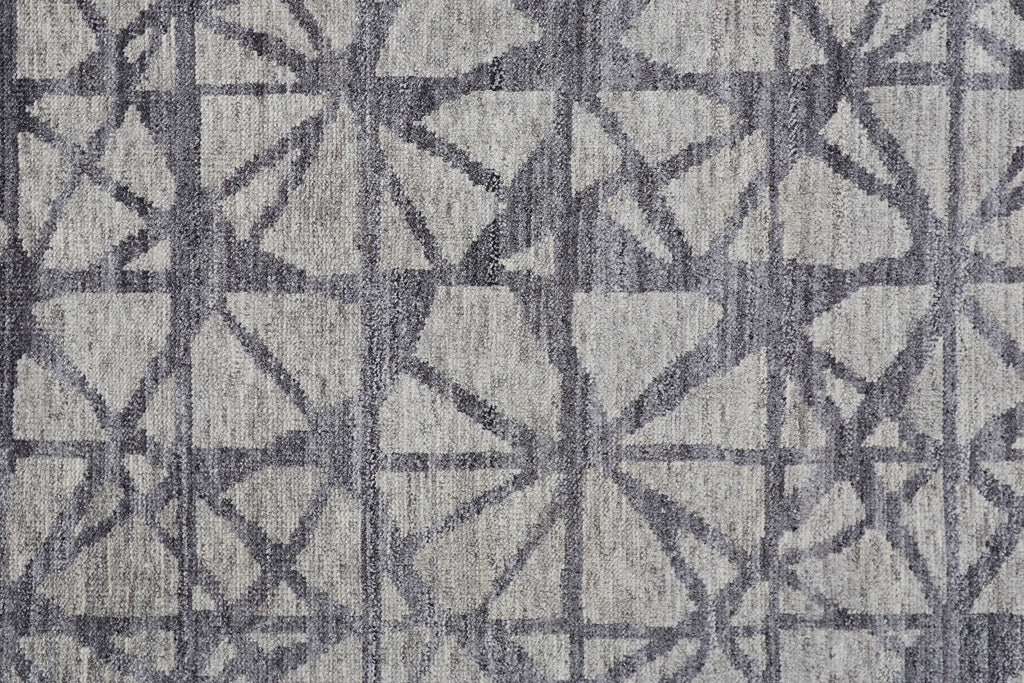 Vivien Modern Geometric Gray Area Rug (9' x 12')