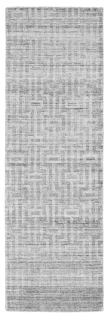 Gramercy Modern Geometric Silver Area Rug (2'6" x 8')