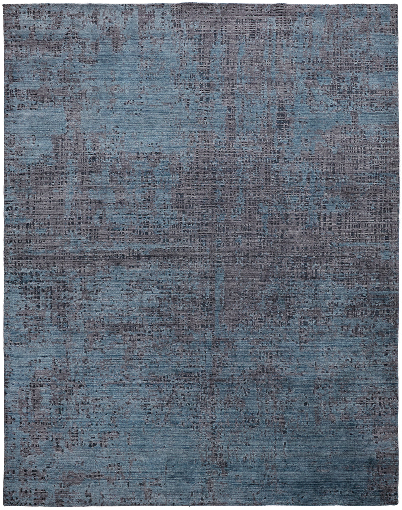 Langford Transitional Distressed Blue Taupe Area Rug (3'6" x 5'6")