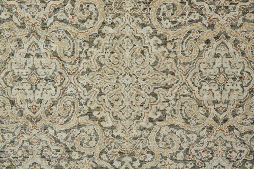 Zander Transitional Damask Tan Brown Area Rug (2' x 3')