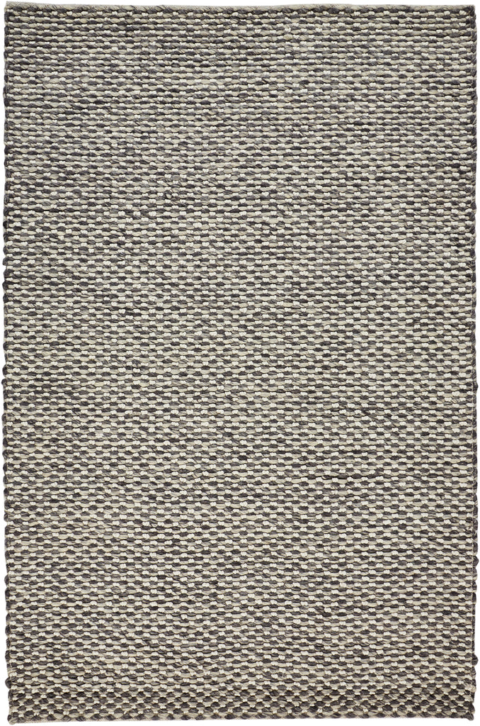 Berkeley Transitional Solid Gray Ivory Area Rug (8' x 11')