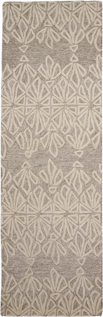 Enzo Transitional Geometric Tan Ivory Area Rug (2'6" x 8')