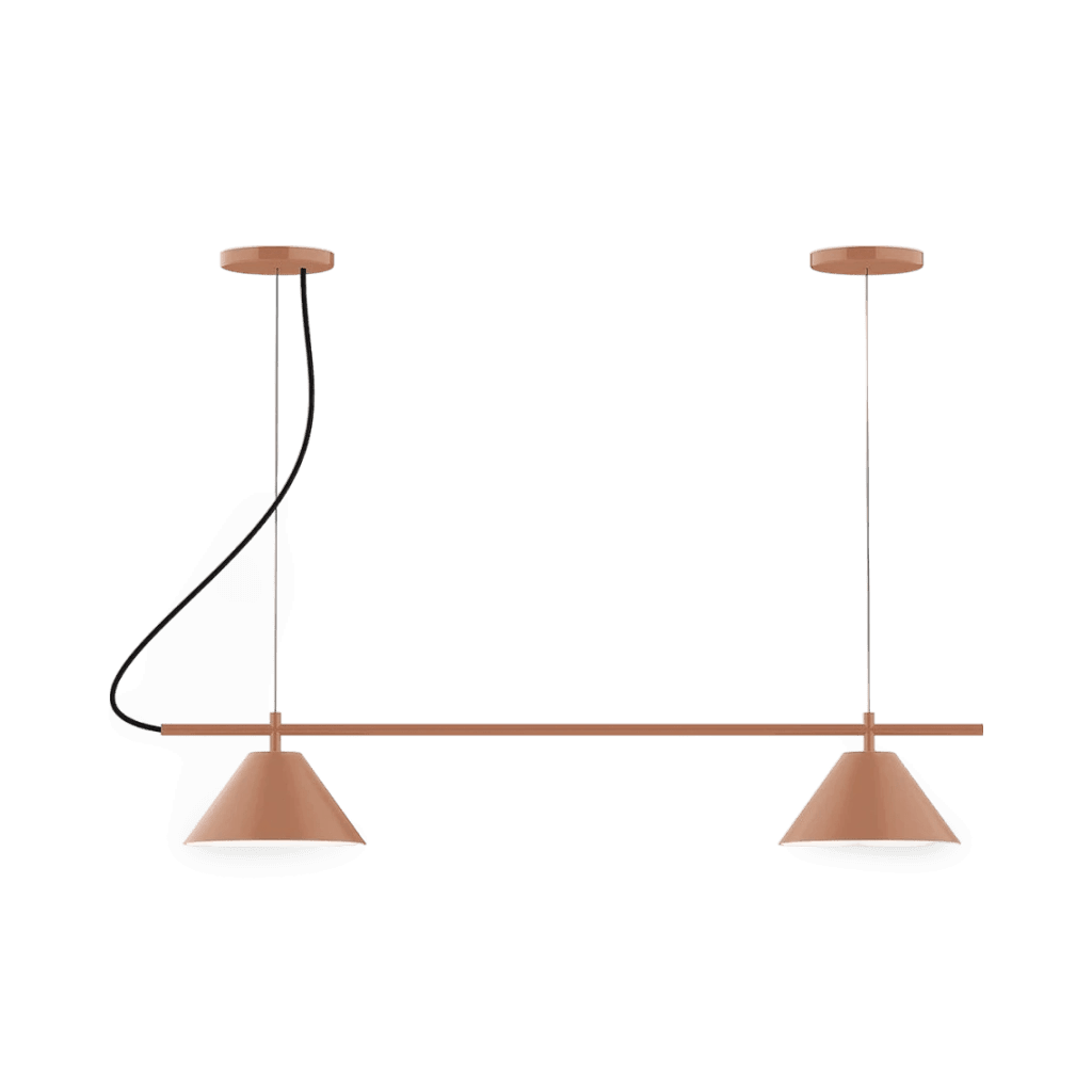 2-Light Linear Axis Chandelier, Terracotta - CHB421-19