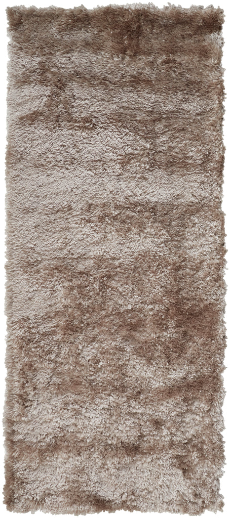 Blunham Modern Solid Gold Green Area Rug (2'6" x 10')