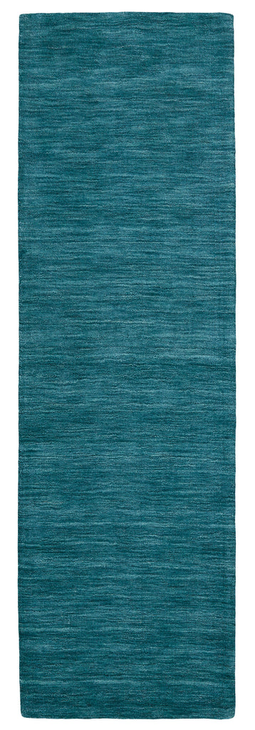 Luna Modern Solid Blue Green Area Rug (2'6" x 8')