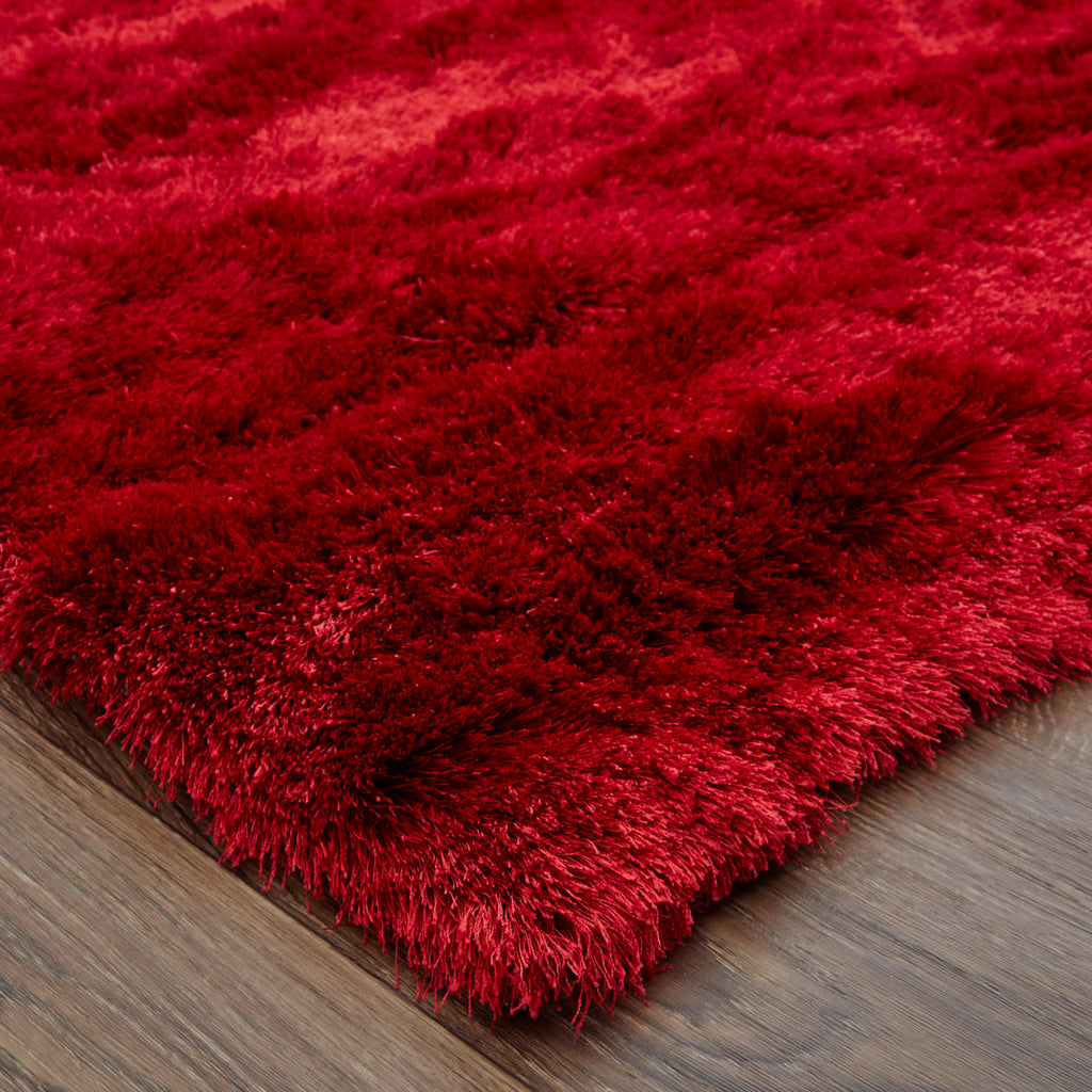 Indochine Modern Solid Red Purple Area Rug (7'6" x 9'6")