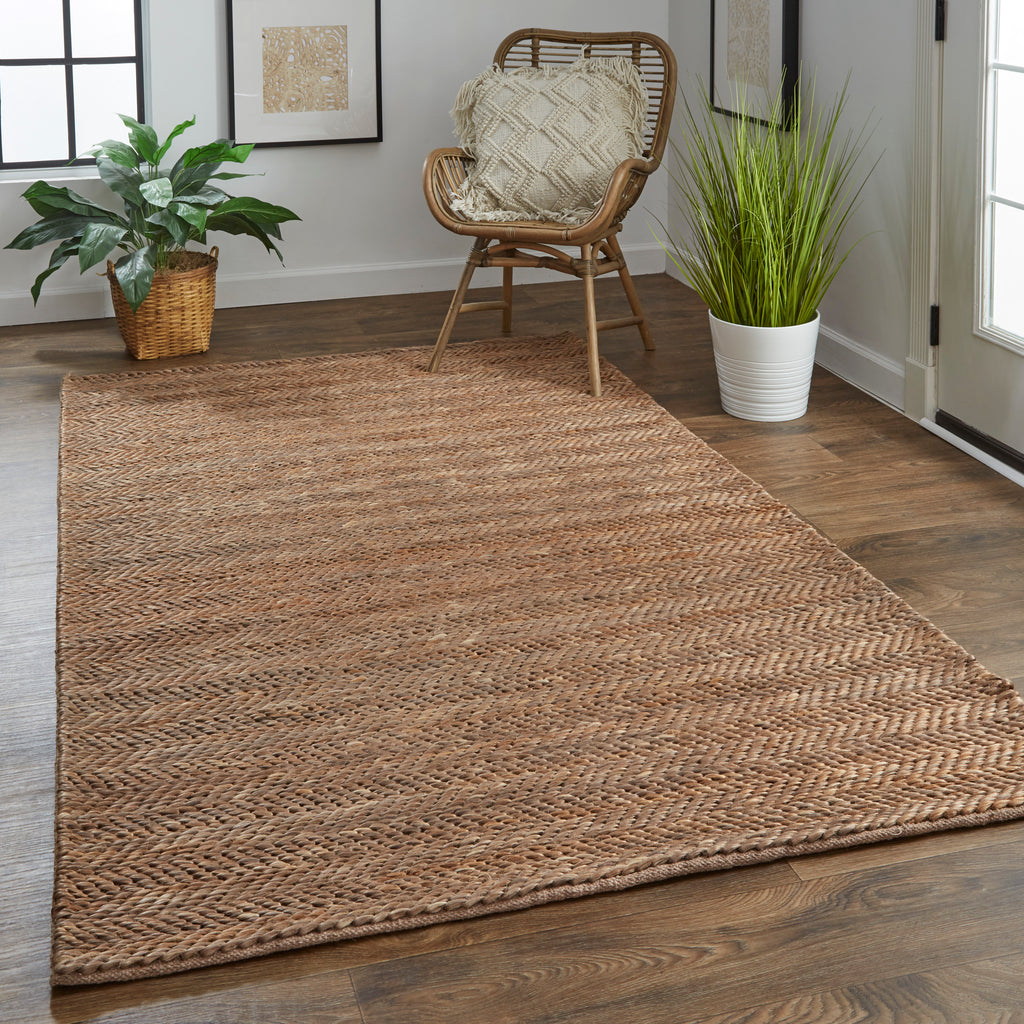 Kaelani Transitional Geometric Brown Gray Area Rug (5' x 8')