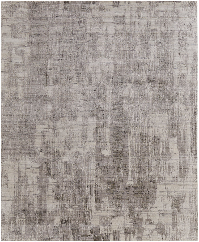 Eastfield Modern Abstract Gray Ivory Area Rug (9' x 12' / Pattern 1)