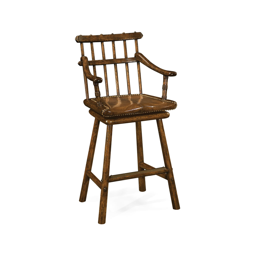 Casual Accents Rustic Dark Oak Barstools