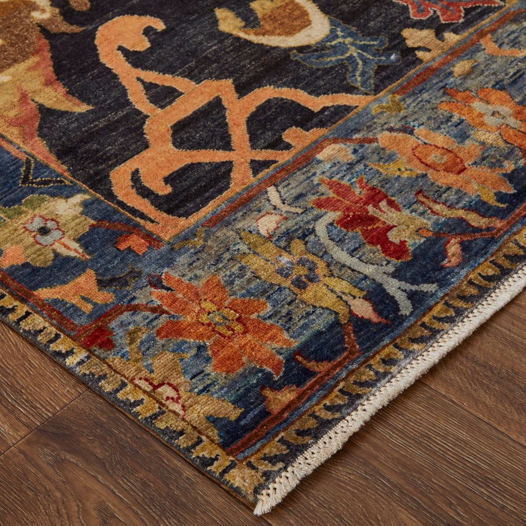 Killian Traditional Persian Black Red Blue Area Rug (8'6" x 11'6")