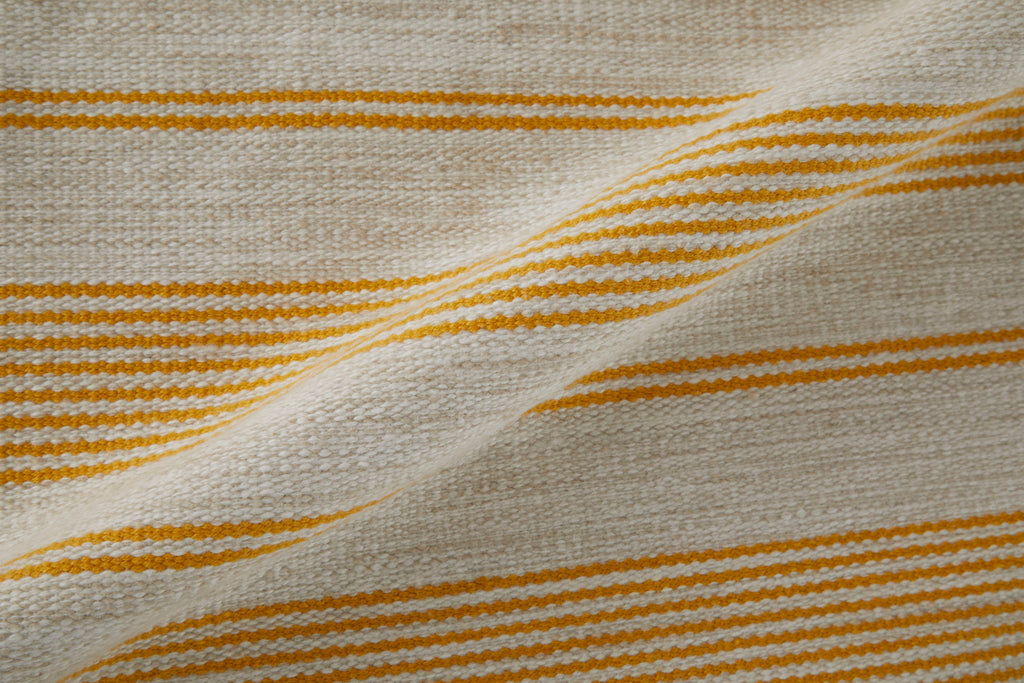 Duprine Transitional Stripes Yellow Ivory Area Rug (2' x 3')