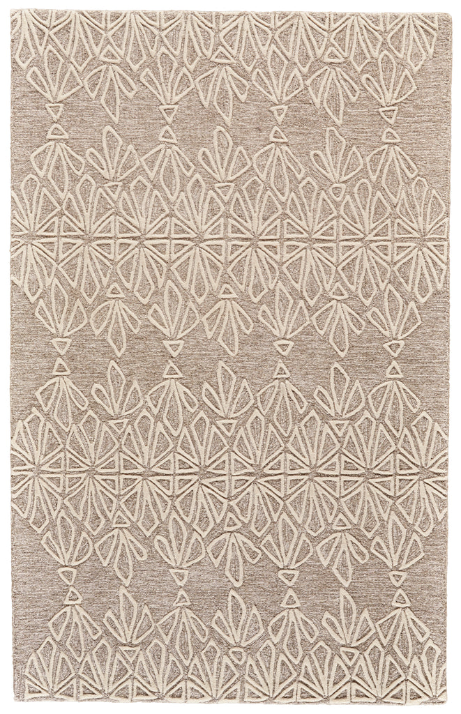 Enzo Transitional Geometric Tan Ivory Area Rug (8' x 11')