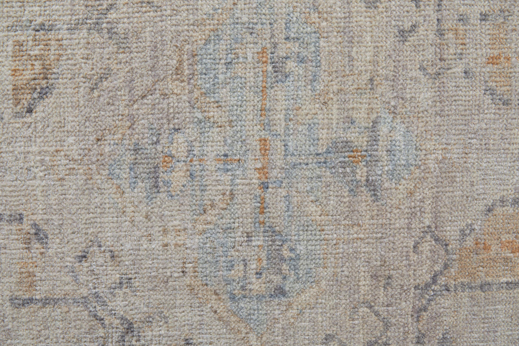 Wembley Transitional Distressed Ivory Blue Gray Area Rug (4' x 6')