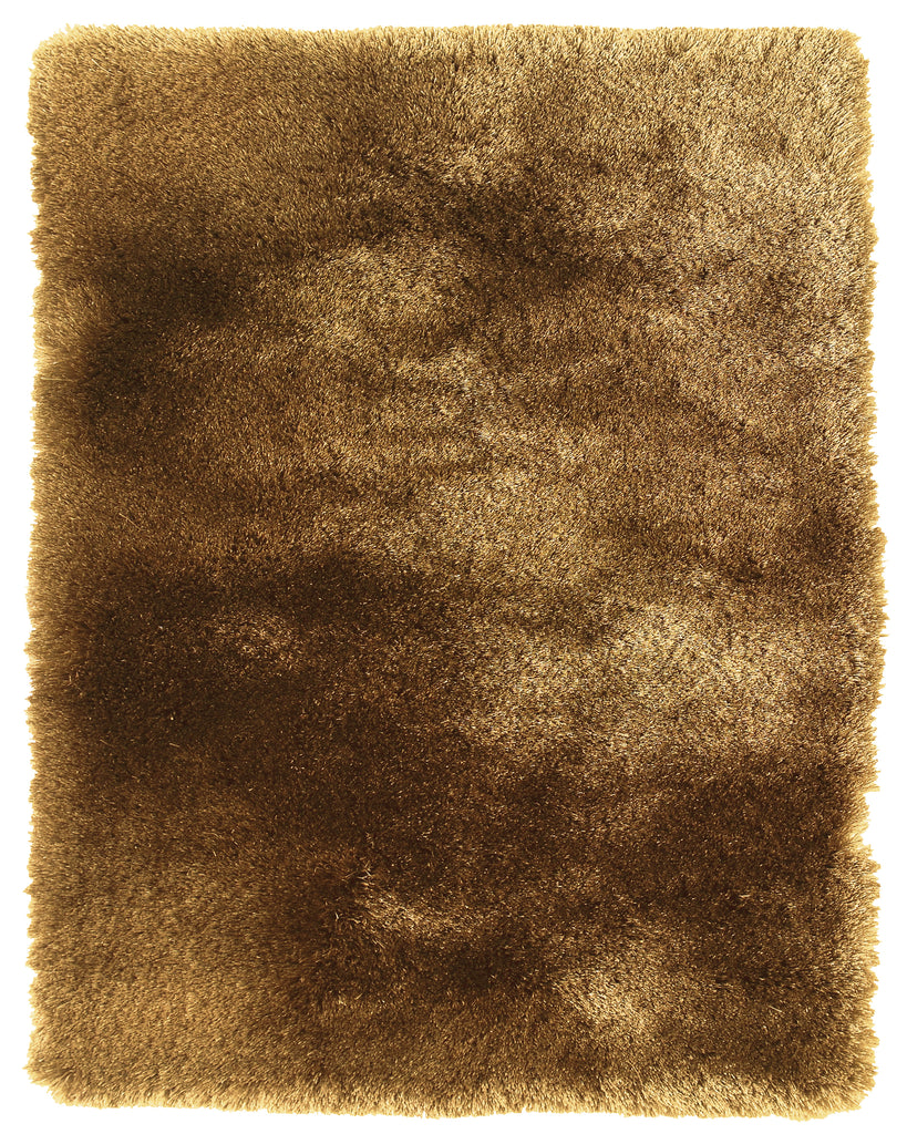 Indochine Modern Solid Brown Gold Area Rug (7'6" x 9'6")