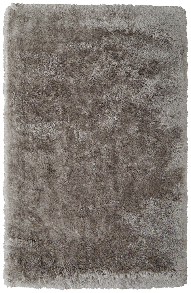 Beckley Transitional Solid Gray Silver Taupe Area Rug (9'6" x 13'6")