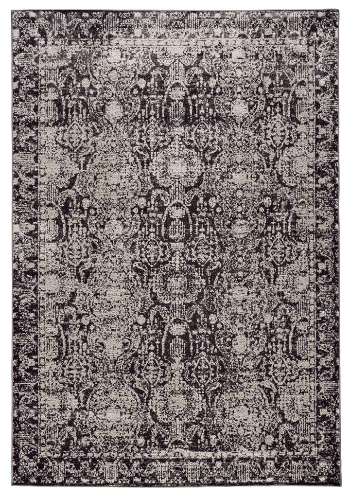 Prasad Modern Distressed Gray Ivory Area Rug (1'8" x 2'10")