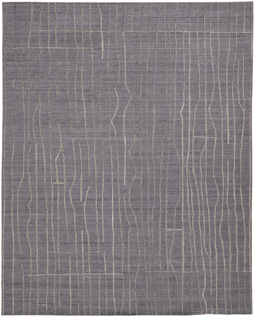 Haverhill Transitional Solid Gray Silver Area Rug (5' x 8')