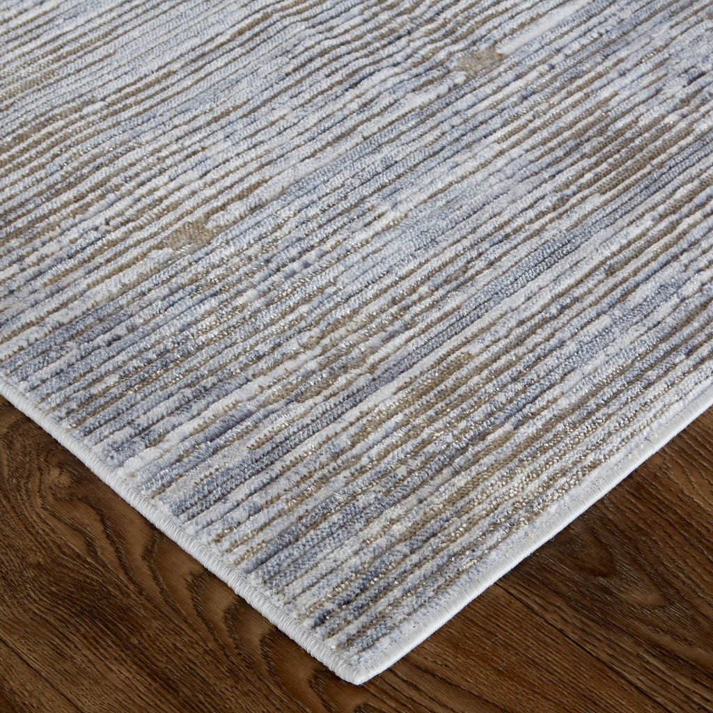 Laina Transitional Distressed Taupe Silver Tan Area Rug (9'8" x 12'8")