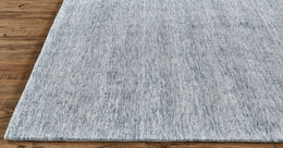 Zaria Transitional Abstract Gray White Blue Area Rug (8' x 11')