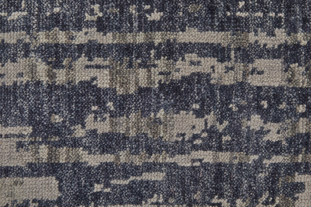 Altmar Modern Abstract Blue Gray Taupe Area Rug (5'6" x 8'6")