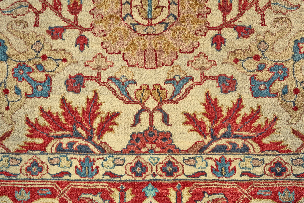 Anoosha Traditional Persian Ivory Red Blue Area Rug (7'9" x 9'9")