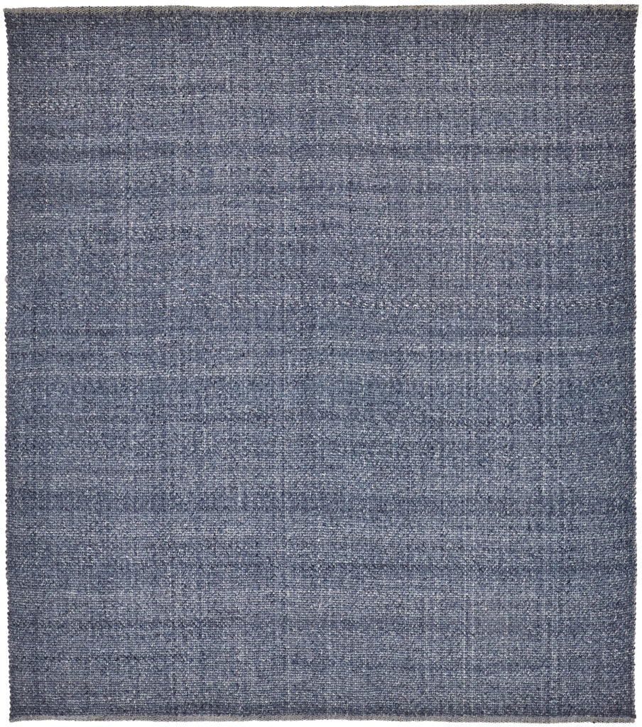 Naples Transitional Solid Blue Area Rug (8' x 10')