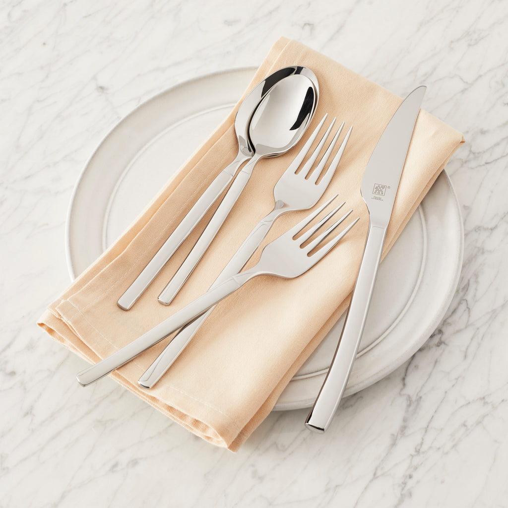 Opus 45-Piece 18/10 Stainless Steel Flatware Set